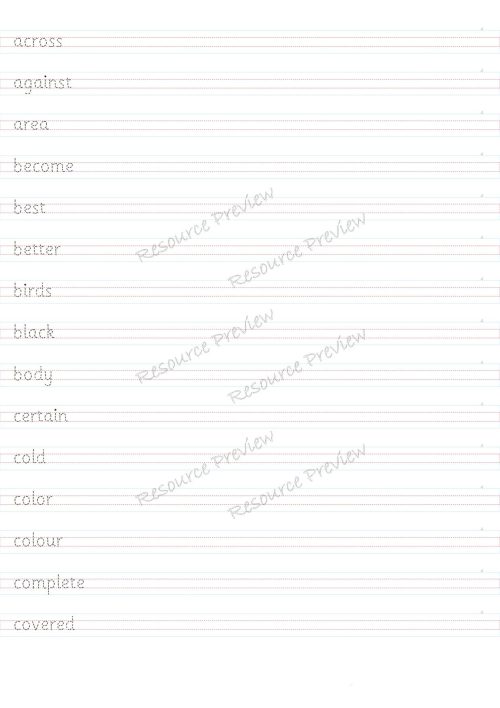Sightword card variety  4th 100 - Image 2
