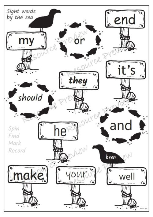Sightword activities Lv1-10 - Image 4