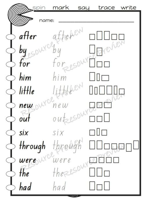 Sightword activities Lv1-2 - Image 2