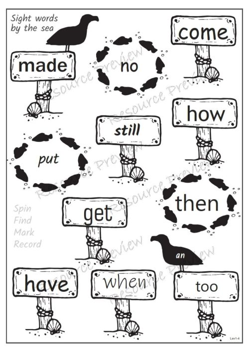 Sightword activities Lv1-4 - Image 4