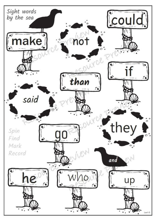 Sightword activities Lv1-5 - Image 4