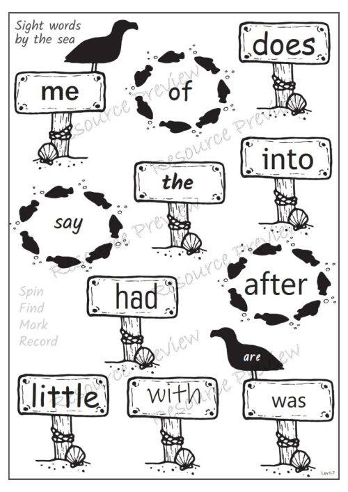 Sightword activities Lv1-7 - Image 4