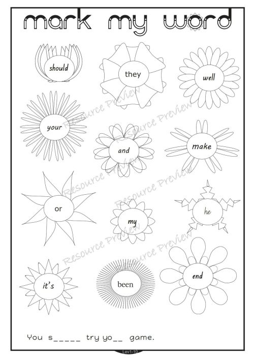 Sightword activities Lv1-10 - Image 5