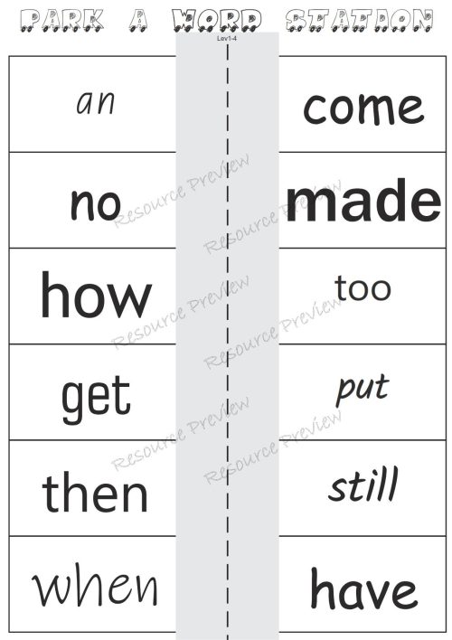 Sightword activities Lv1-4 - Image 3