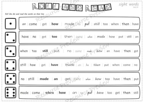 Sightword activities Lv1-4 - Image 4