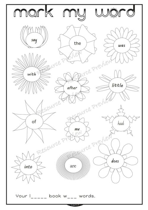 Sightword activities Lv1-7 - Image 5