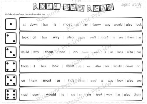 Sightword activities Lv1-8 - Image 4