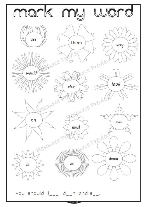 Sightword activities Lv1-8 - Image 5