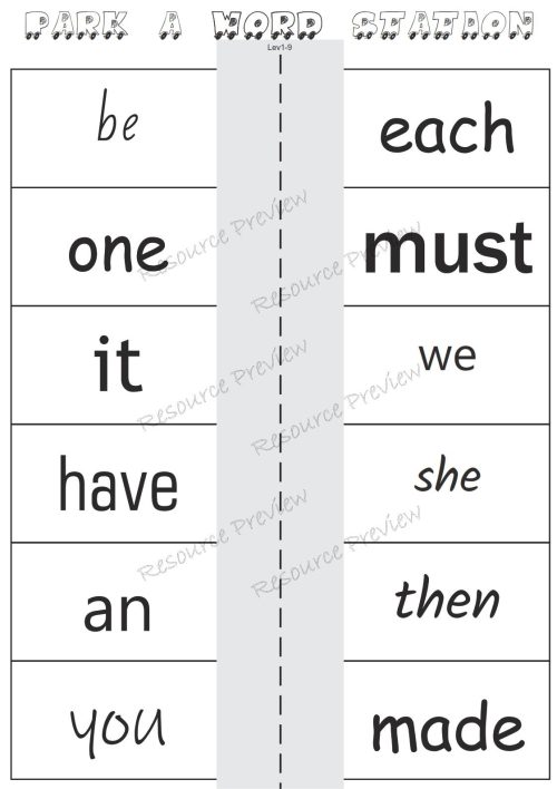 Sightword activities Lv1-9 - Image 3