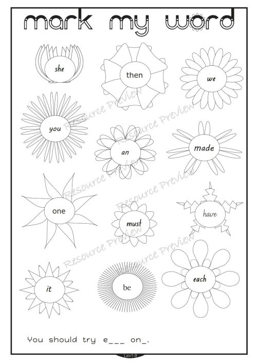 Sightword activities Lv1-9 - Image 5