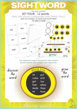 Sightword Grow and Mirror Lv1-4