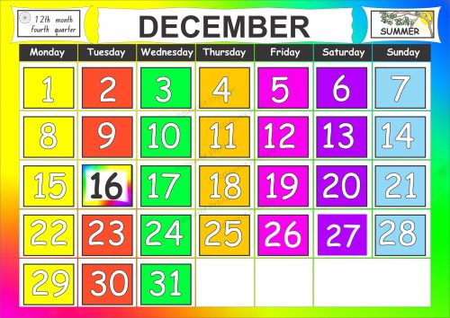 Classroom calendar