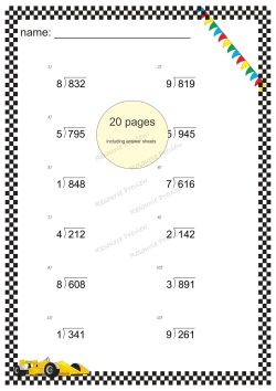 3dig x 1dig Division no remainder