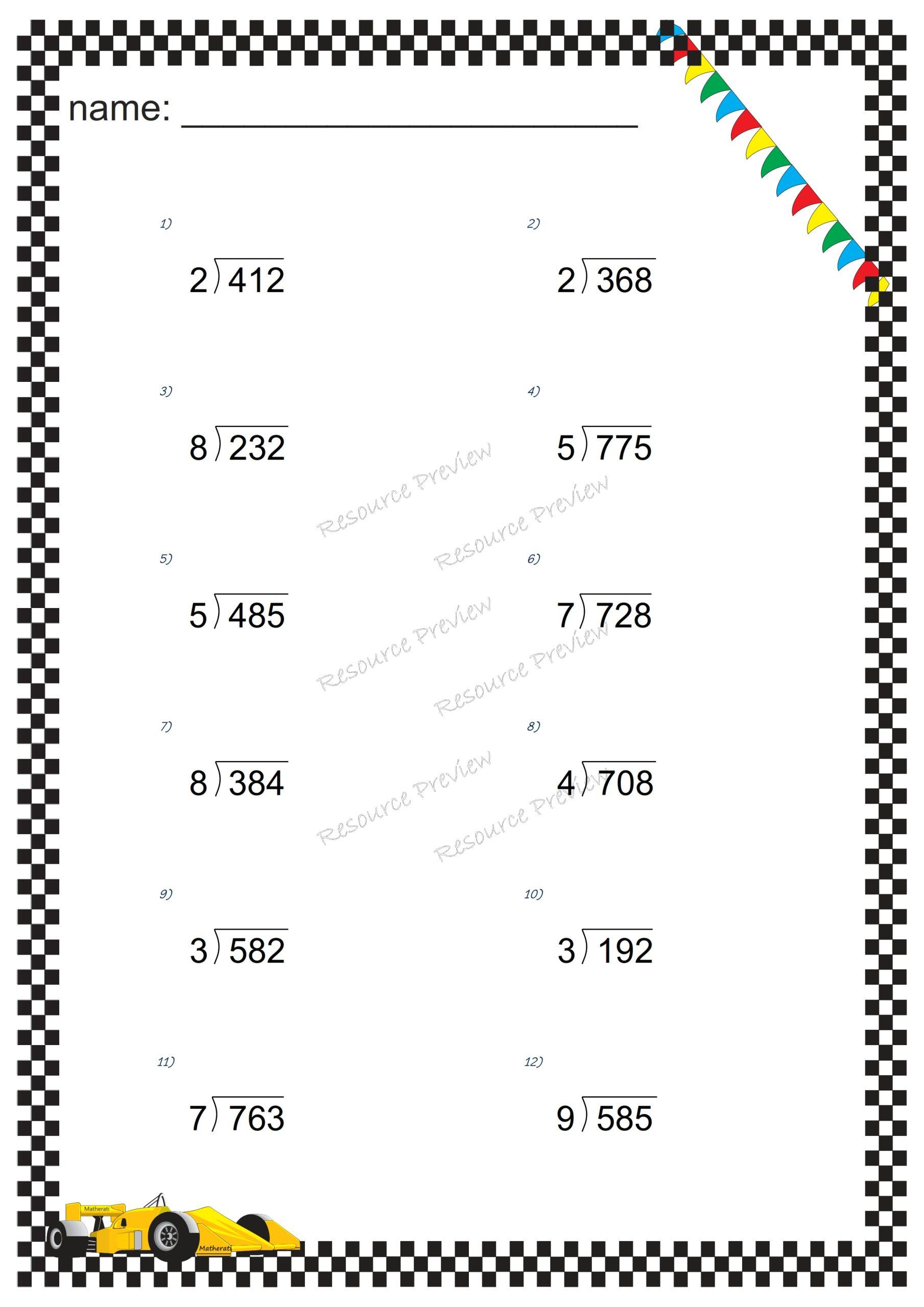 3dig x 1dig Division no remainder - Image 3