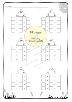 Fact family MultiDiv 6.7.8.9.11.12.and mixed