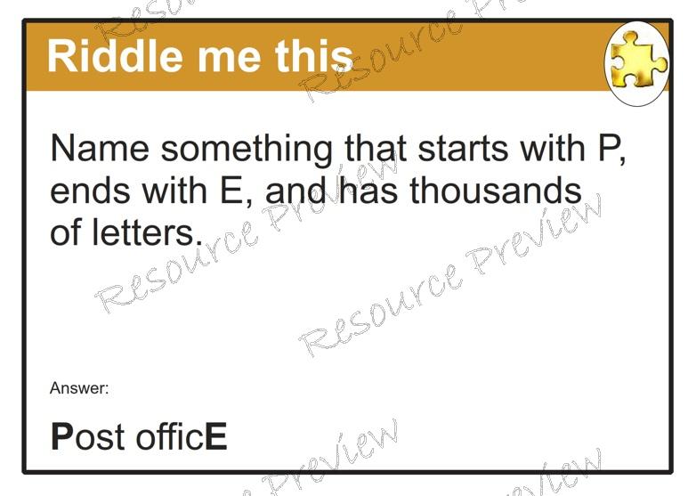 Riddle me this cards x40