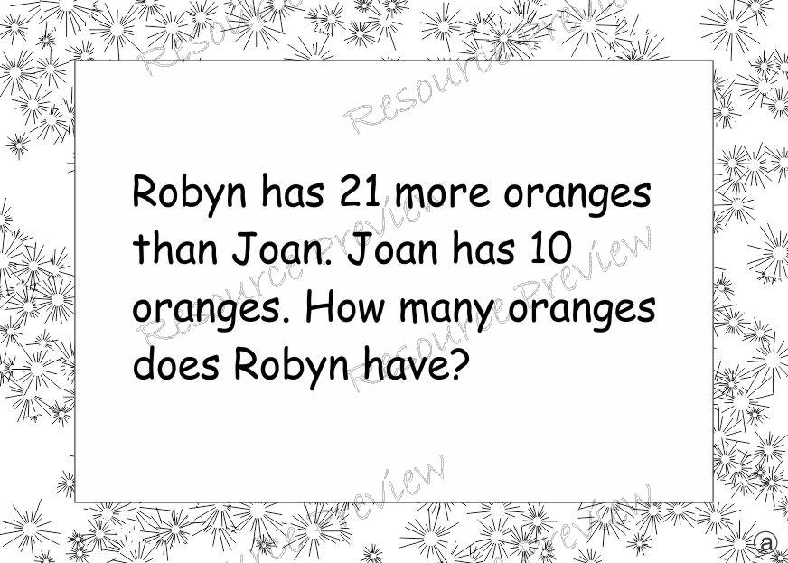 Word problems (addition cards x24)