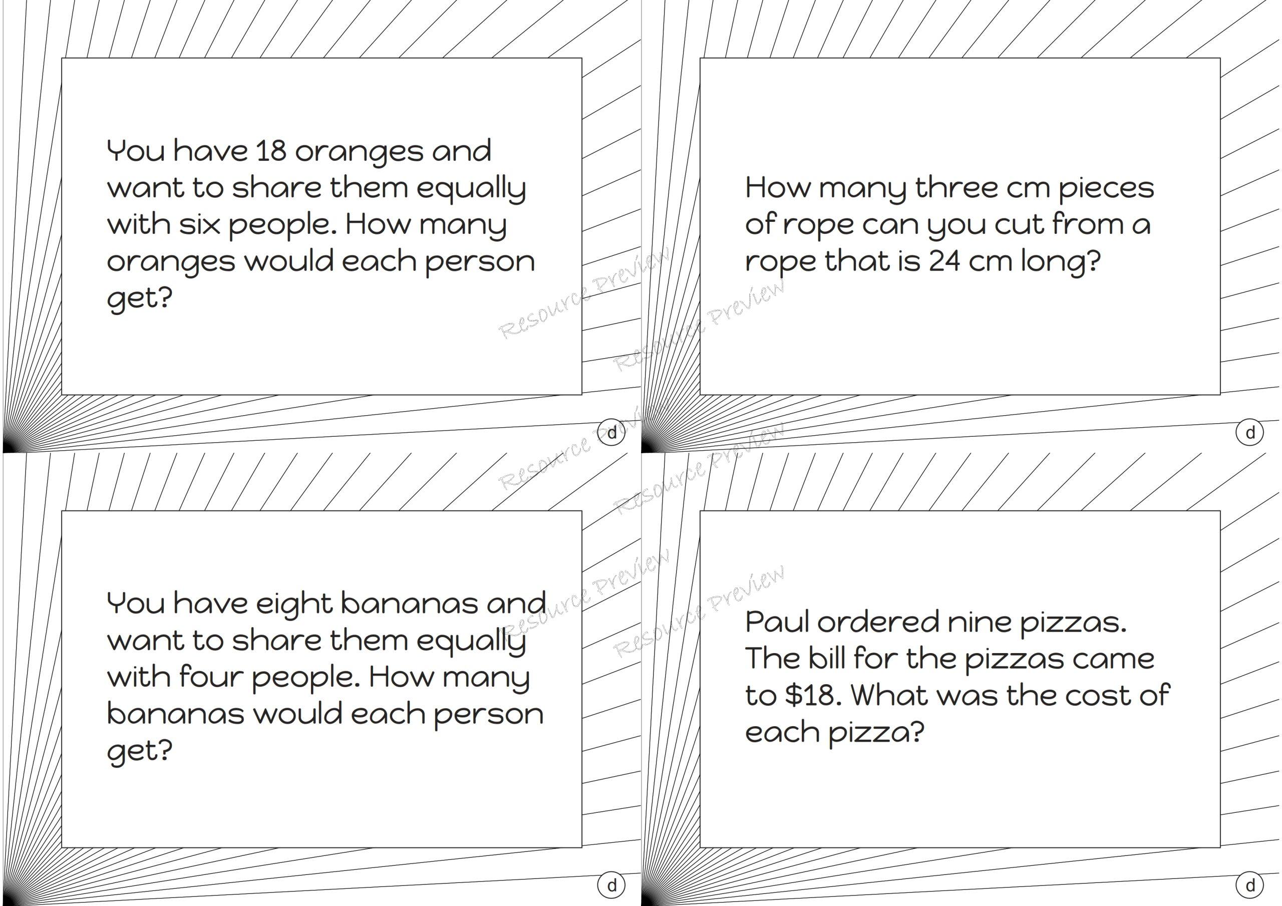Word problems (division cards x24) - Image 2