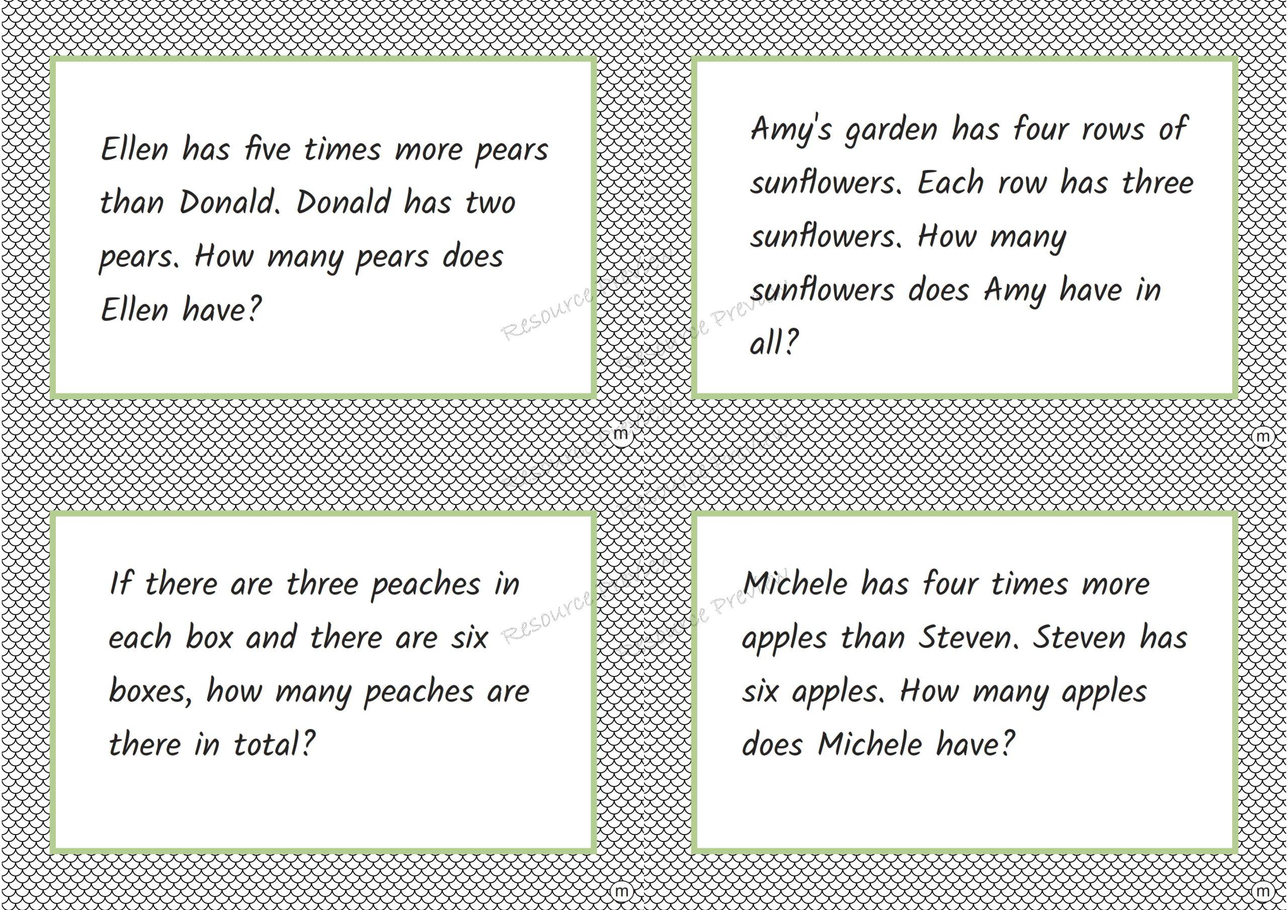Word problems (multiplication cards x24) - Image 3
