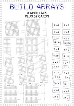 Array build-it worksheets