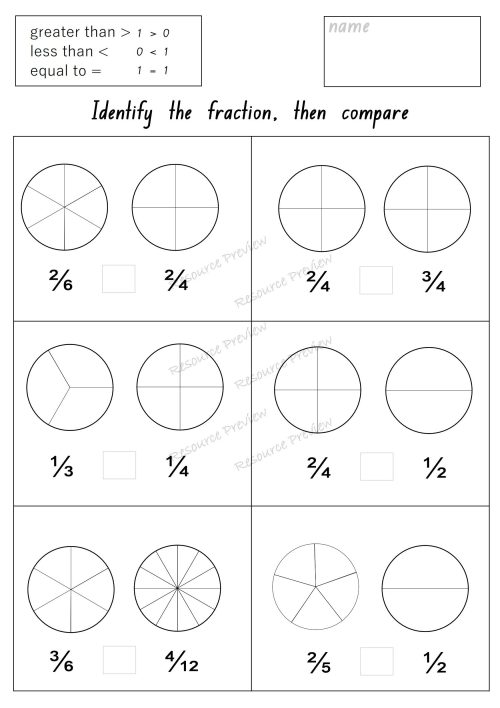 Comparing fractions model - Image 2