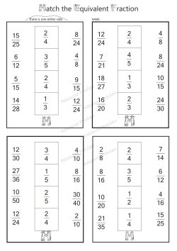 Match the equivalent fractions