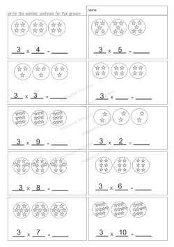 Multiplication number sentences