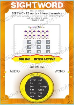 Sightword interactive Level 1-2