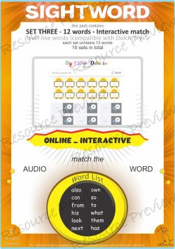 Sightword interactive Level 1-3