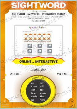 Sightword interactive Level 1-4