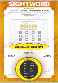 Sightword interactive Level 1-6