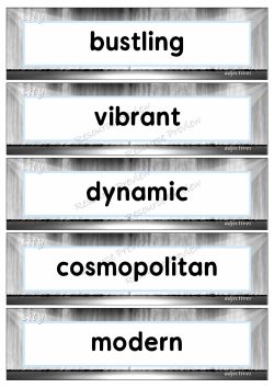 Adjectives - city 35 words