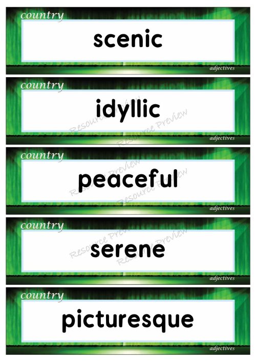 Adjectives - country 35 words