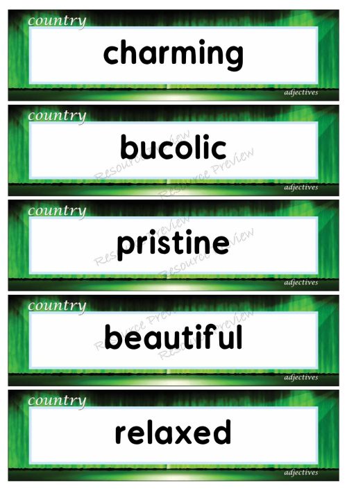 Adjectives - country 35 words - Image 3