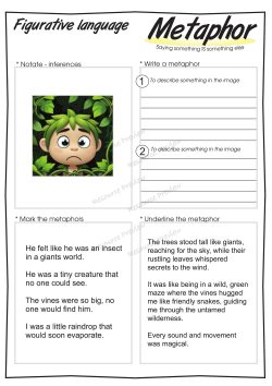 Metaphor worksheet x 6