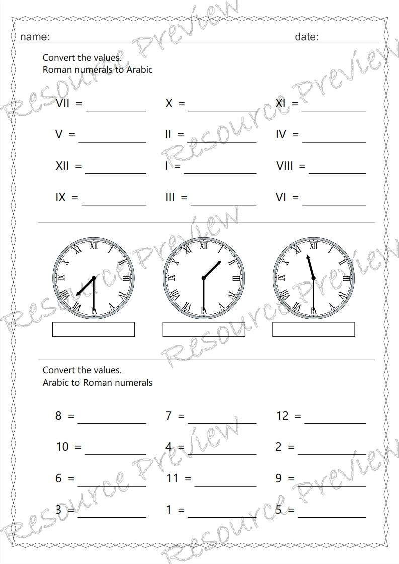 Roman numeral clock 30 min interval - Image 2