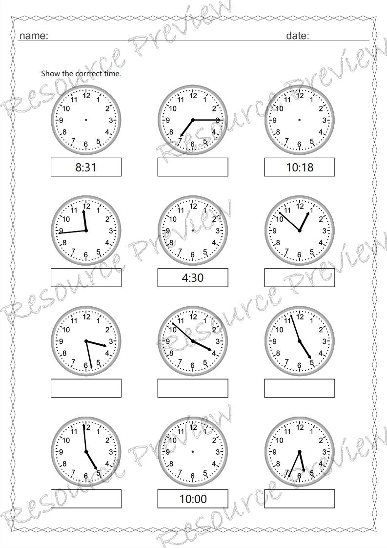 Analogue and digital time 1 min interval - Image 4