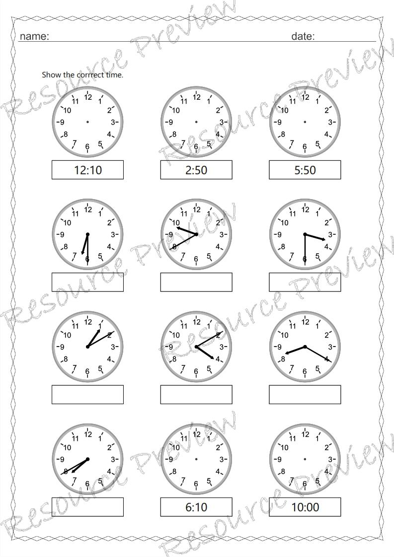 Analogue and digital time 5 min interval - Image 2