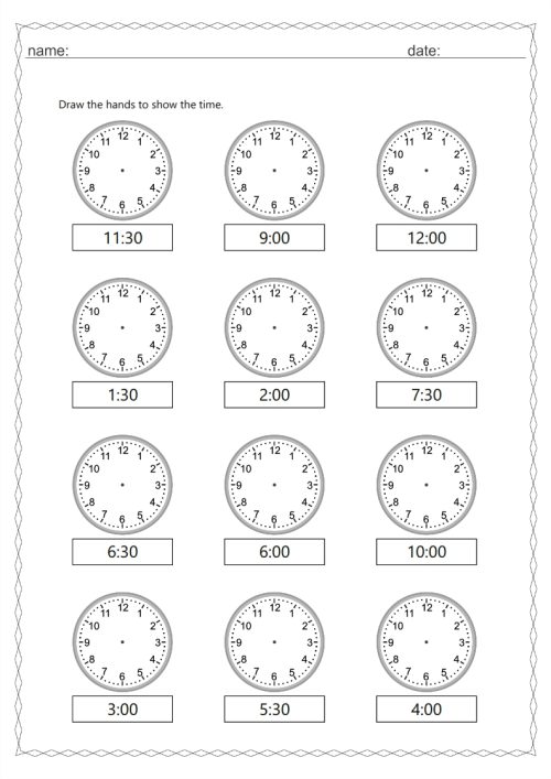 Analogue and digital time 30 min interval - Image 2
