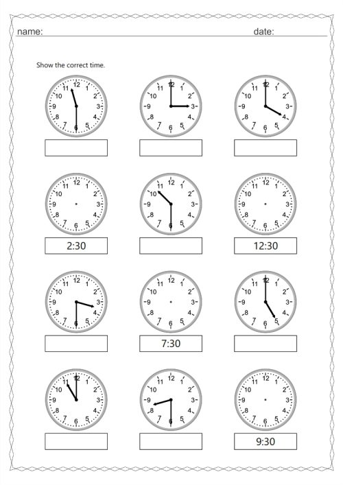 Analogue and digital time 30 min interval - Image 3