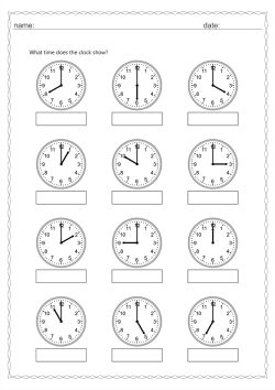 Analogue and digital time O'clock