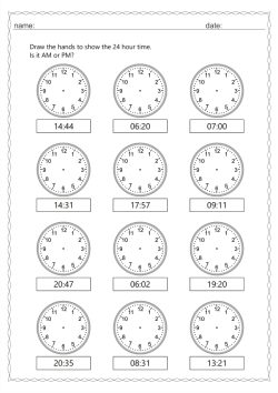 24 hour time 1 min interval