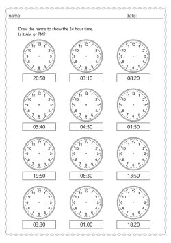 24 hour time 10 min interval