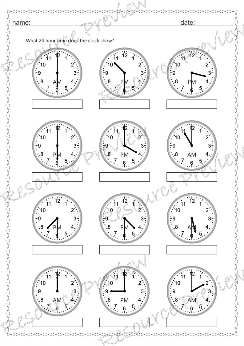 24 hour time 30 min interval