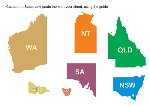 Map work  - Australian States and Territories - Image 2