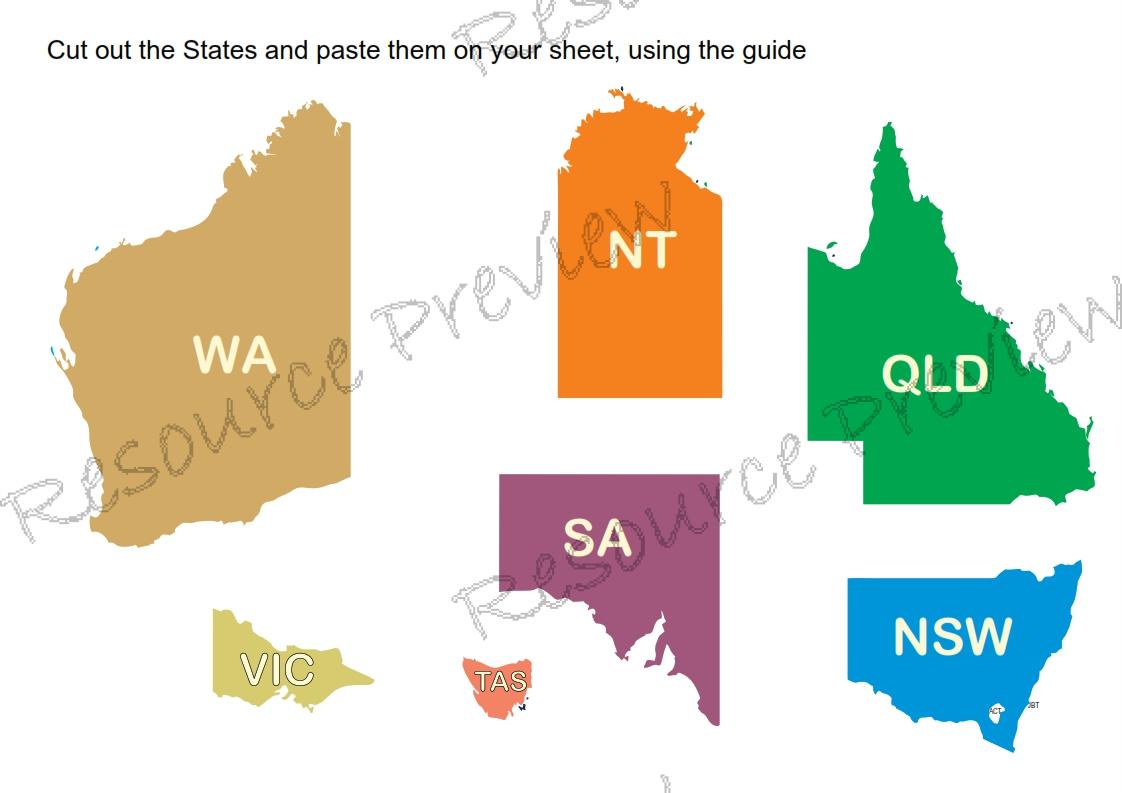 Map work - Australian States and Territories - Image 2