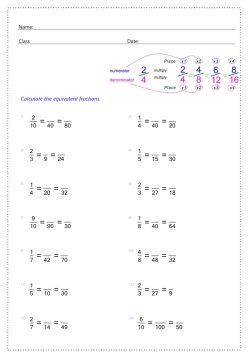Calculate equivalent fractions