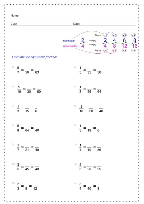 Calculate equivalent fractions - Image 4