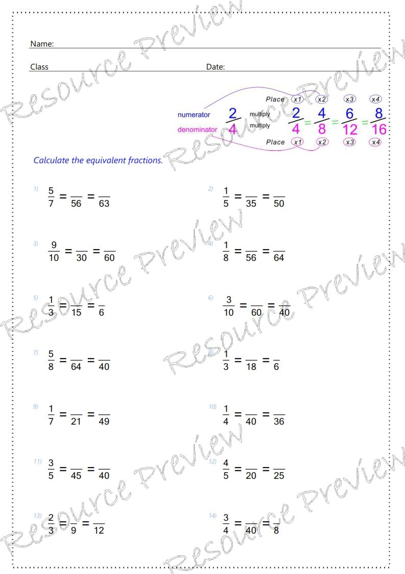 Calculate equivalent fractions - Image 4