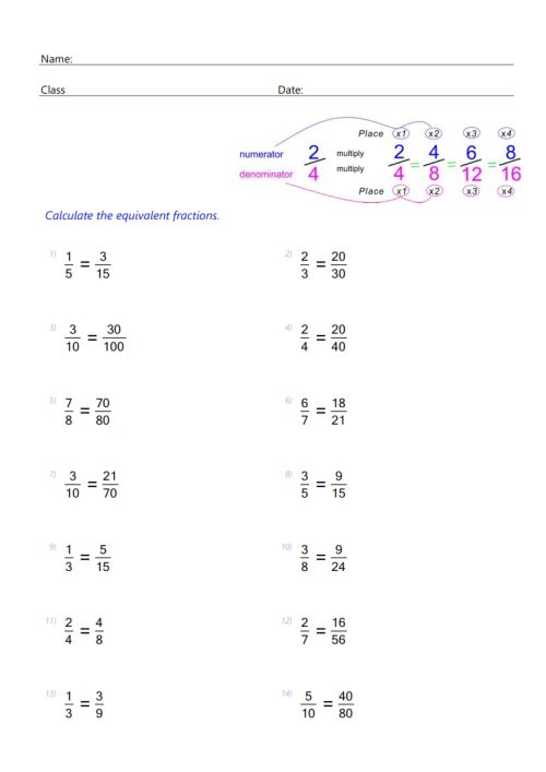 Calculate equivalent fractions - Image 5